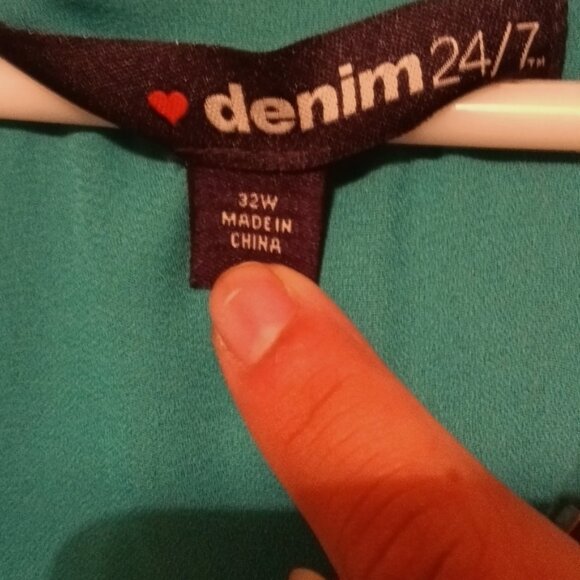 Denim 24/7 Teal Asymmetrical Dress with Silver Embellishments - Picture 6 of 11